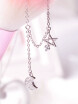 ONICE Sterling Silver Star with & Moon Pendant Necklace WQX007