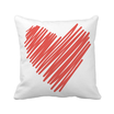 Heart Graffiti Drawing Valentines Day Square Throw Pillow Insert Cushion Cover Home Sofa Decor Gift