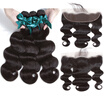 13x4 Ear To Ear Lace Frontal Closure With Bundles 4 PCS Brazilian Virgin Hair With Frontal Closure Brazillian Body Wave Closure