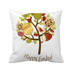 Happy Easter Religion Festival Egg Tree Square Throw Pillow Insert Cushion Cover Home Sofa Decor Gift
