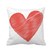 Valentines Day Red Heart Shaped Square Throw Pillow Insert Cushion Cover Home Sofa Decor Gift