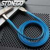 STONEGO Type C Cable Sync Data Charge Power Cables Zinc Alloy Noodle Flat Fast Charging Cord Wire for Android Smartphone Tablet