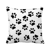 Cat Footprint Animal Art Grain Pattern Square Throw Pillow Insert Cushion Cover Home Sofa Decor Gift