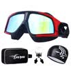 Blessing swimming mirror large box men&women HD goggles HD anti-fog waterproof swimming glasses bright red&black 6621