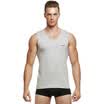 Playboy Vest Men&39s Elastic Cotton Lycra Wide Shoulder V Collar Underwear Gray XXL 180105