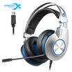Siberian XIBERIA K5 Gaming Headset Headset 71 Channel Glow Wire Control Computer Heads Jedi Survival Chicken Earphone Headset Black Blue