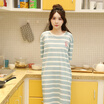 Dings grate pajamas womens summer sexy striped large size nightdress cute home service J48314 pink one size