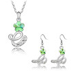 Korea Trendy Accessories Fashion Pendant Necklace Stud Earring Set Women Crystal Luxury Wedding Jewelry Sets 2980