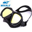 Whale Brand Professional Mirrored Scuba Diving Mask Goggles Tempered Mirrored Lens Glass 5 color glass MMK-2600