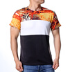 Mens Fashion Summer Top Printed Slim Fit Short Sleeve Shirt