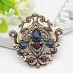 Classic Quality Turkish Broach Brooch Royal Jewelry Retro Gold Plating Flower Design Hijab Scarf Lapel Pins Woman Festival Gift