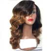 Ombre Color Human Hair Lace Wigs Density 130 Wavy Remy Hair Brazilian Lace Front Human Hair Wigs With Baby Hair 10"-24 Free Ship