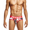 JOCKMAIL Mens Underwear Low-Waist Print Mens Briefs Personality Lattice Prints Briefs