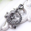 Fashion Women Crocodile Brooch Big Crystal Rhinestone Jewelry Pin Animal Brooches Broches Chic Crocodile Badge Ladies Lapel Pins