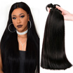 YAVIDA Hair 7A Unprocessed 3 Bundles Straight Virgin Hair Weaves Malaysian Virgin Hair Natural Hair Extension