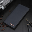 Men Fashion PU Leather Double Open Long Clutch Purse Money Pockets Slim Male Wallets