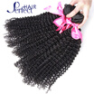 Brazilian Virgin Hair Curly hair 3 Bundles With Closure Free Middle Three Part Human Hair Bundles with Closure 4 Pcs lot
