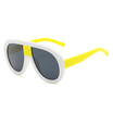 SHAUNA Oversize Double Colors Frame Women Pilot Sunglasses Brand Designer Fashion Nail Decoration Men Black Lens Shades