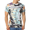 Fashion Mens O-neck Tops Cartoon Pattern Print Pullover T-Shirts