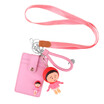 Extreme space JDKJ creative keychain card set card package bus card key ring hanging neck chest card set with lanyard student rice card school card access control card set small red riding hat