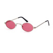 SHAUNA Trending Women Small Oval Sunglasses Candy Colors Fashion Men Clear Red Lens Shades UV400