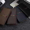Mens PU Leather Bussiness Long Purse ID Card Photo Holder Zipper Wallet