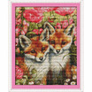 DIY Handmade Needlework Counted Cross Stitch Set Embroidery Kit 14CT Lovely Foxes Pattern Cross-Stitching 35 44cm Home Decoratio