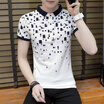 DaMaiZhang Brand New Mens Polo Shirt Men Cotton Short Sleeve shirt Printed Classiac Slim Shirts Casual Tshirt Tee