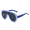 SHAUNA Oversize Double Colors Frame Women Pilot Sunglasses Brand Designer Fashion Nail Decoration Men Black Lens Shades