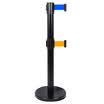 Tencent CT one meter line railing double isolation belt cordon isolation telescopic belt thick stainless steel railings bank fence hotel airport fence railing black 2 m double
