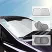 CarSetCity double-layer bubble stitching sun block car sun block front windshield sun visor curtain CS-83134 red black