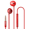 Best in-ear mobile phone headset metal stereo bass game line control with Mike for Apple iphone66s Plus5SEHuawei Meizu vivoMilletSamsung Red