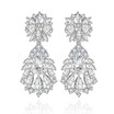 Aiyaya Platinum Plated Clear High Quality Crystal Waterdrop Snowflake Drop Earrings