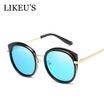 New arrival Polarized sunglasses New Design round cat eye sunglasses female trend ladies Shopping street sunglasse