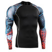 Mens MMA Fitness T Shirts Fashion 3D Tee Wolf Long Sleeve Compression Shirt Bodybuilding Crossfit Brand Clothing Fitness
