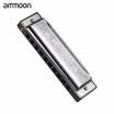 ammoon H1004 Blues portátil Harmonica Standard 10 hoyos 20 tonos Harmonicon órgano de la boca con estuche llave de C para estudiantes principiantes Mus