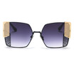 SHAUNA Oversize Metal Frame Women Square Sunglasses Brand Designer Fashion Men Gradient Sun Glasses UV400