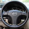 LUNDA 1 unids negro diy cubierta del volante del coche con agujas y rosca genuina de cuero artificial tapas de dirección