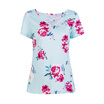 Summer Women Blouse Floral Short Sleeve Ladies Chiffon Loose Casual T-shirt Tops