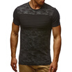 Summer Mens Short-sleeved Striped Camouflage Casual T-shirt