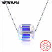 Fashion Brand Swarovski Stone Genuine Austrian Crystal Necklace 925 Sterling Silver Choker Chain Necklaces for Women collar mujer