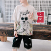 Damaizhang Brand Summer Loose Men T-shirt Hip Pop 3D Printed Smoker T-shirt Fashion Cotton White Short Sleeve Shirt