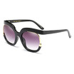 SHAUNA Oversize Women Half Frame Sunglasses Brand Designer Fashion Ladies Unique Round Gradient Lens Shades UV400