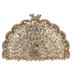 Fawziya Peacock Purse Evening Bag Metallic Animal Shape Clutch Cute Clutches