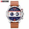 CURREN 2017 Reloj Masculino Marca de Lujo Militar Reloj de Los Hombres Relojes Deportivos de Cuero de Cuarzo Impermeable Reloj de pulsera relogio masculino 8259