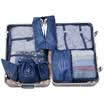 Vilscijon Victoria waterproof travel storage bag luggage sorting bag underwear storage bag wash bag suit clothing storage 8 sets of navy blue 2601