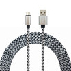 1METER Nylon Micro USB Cable Output 20A Fast Charge Wire nylon covered cable usb 1 meter Micro usb Cable