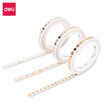 Deli deli 3 rolls 5mm7m hand book&paper tape small fresh stationery narrow side hand tear tape sticker HZ028