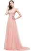 Lace Tulle Long Evening Formal Pageant Prom Gown Ball Gown A-line Wedding Dress