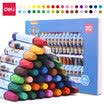 Deli deli Wang Wang team outstanding work series 36 color student hex rod silky oil painting stick children Crayon painting pen Prince Blue 72103